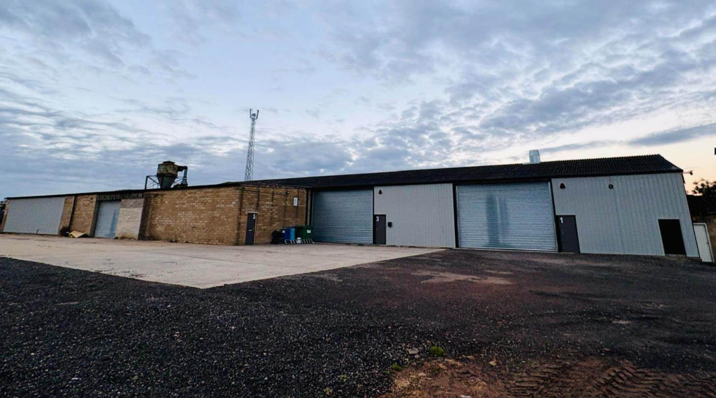 Refurbished commercial units with roller shutters